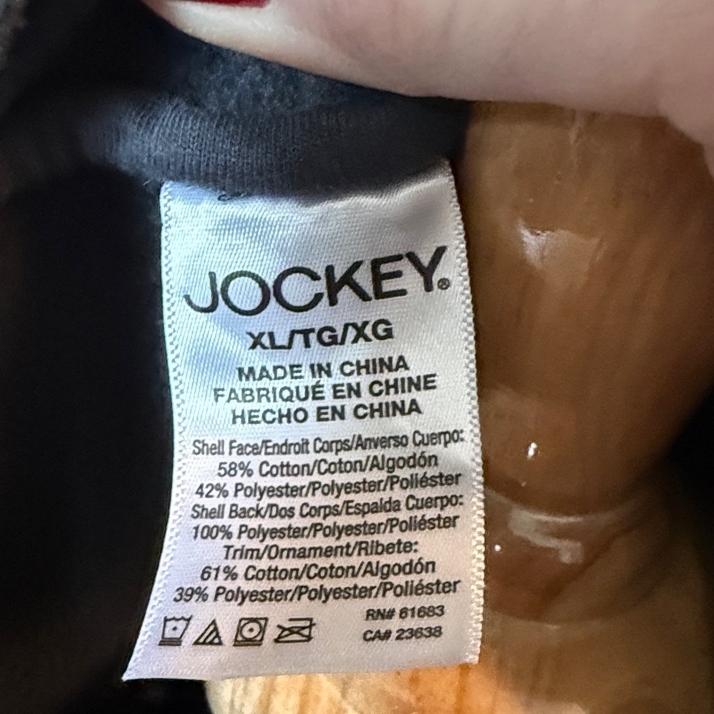 Jockey Women’s Dark Gray Fleece Lined Wrap Open Front Jacket Sz XL - Picture 8 of 8